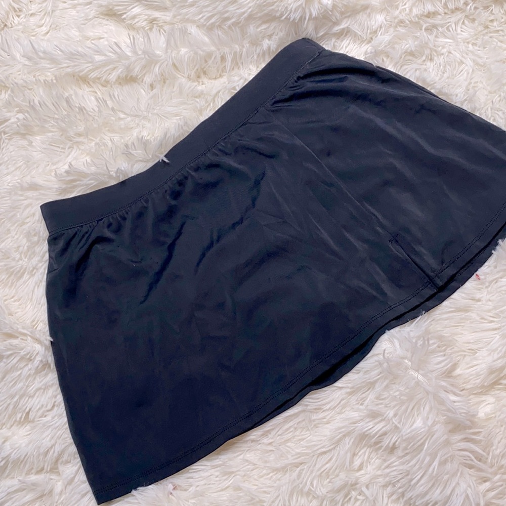 Black Swim Skirt Bikini Bottoms Size 12